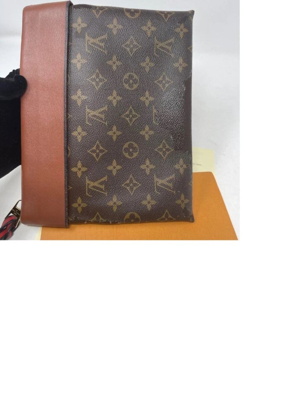 LOUIS VUITTON Pochette Tuileries Monogram Caramel Rouge - Picture 2 of 12